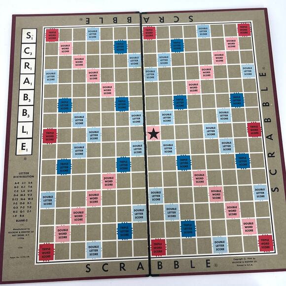 VTG 1982 Scrabble Board Game No. 17 Selchow & Righter in Box Nearly Complete - Picture 4 of 12